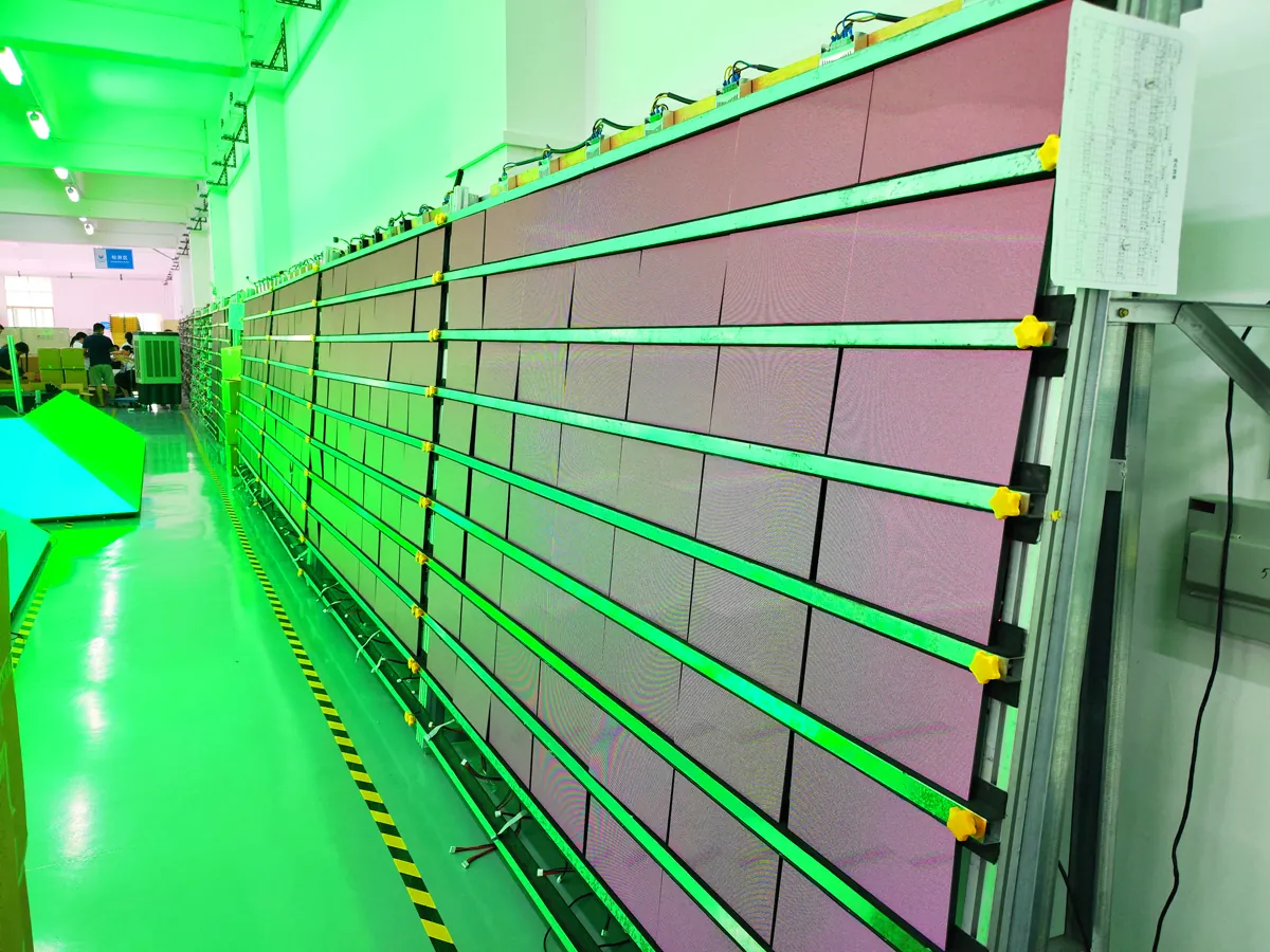 Final quality control and calibration of LED display cabinets